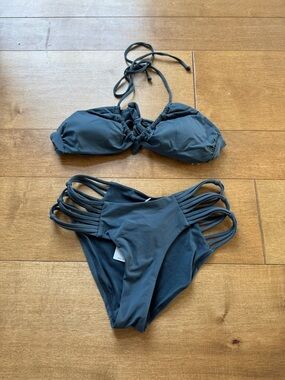 O'Neill Women's Blue Strappy High-Waist Bikini